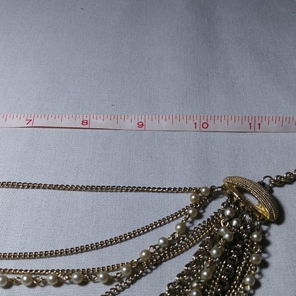 Chains & Pearls Multi-Strand Draping Necklace - Picture 8 of 10